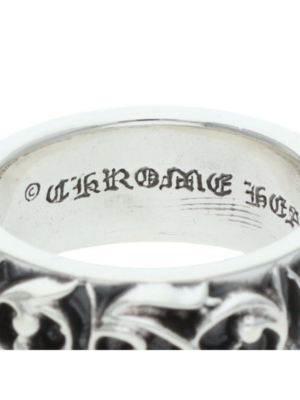 Chrome Hearts Etrnity Vine Band Eternity Silver Ring - Gem